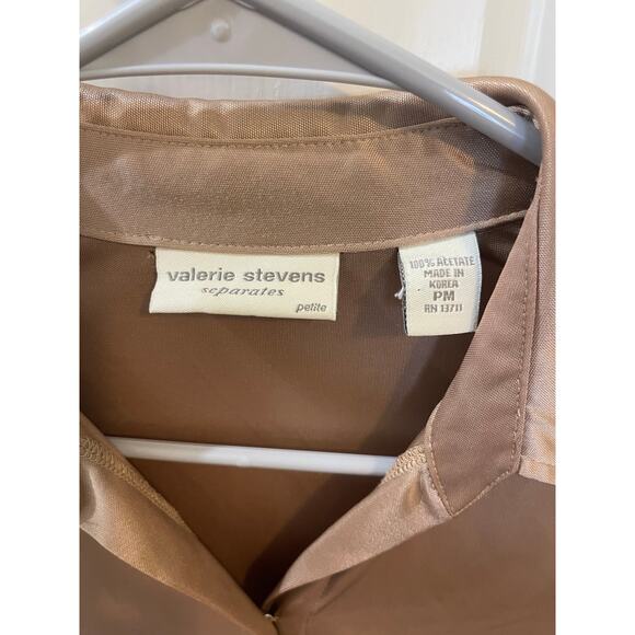 Americn Vintage Valerie Stevens Gold button down shirt small - Picture 3 of 5